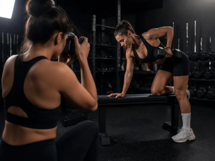 Profesjonalna fotografia sportowa na siłowni
