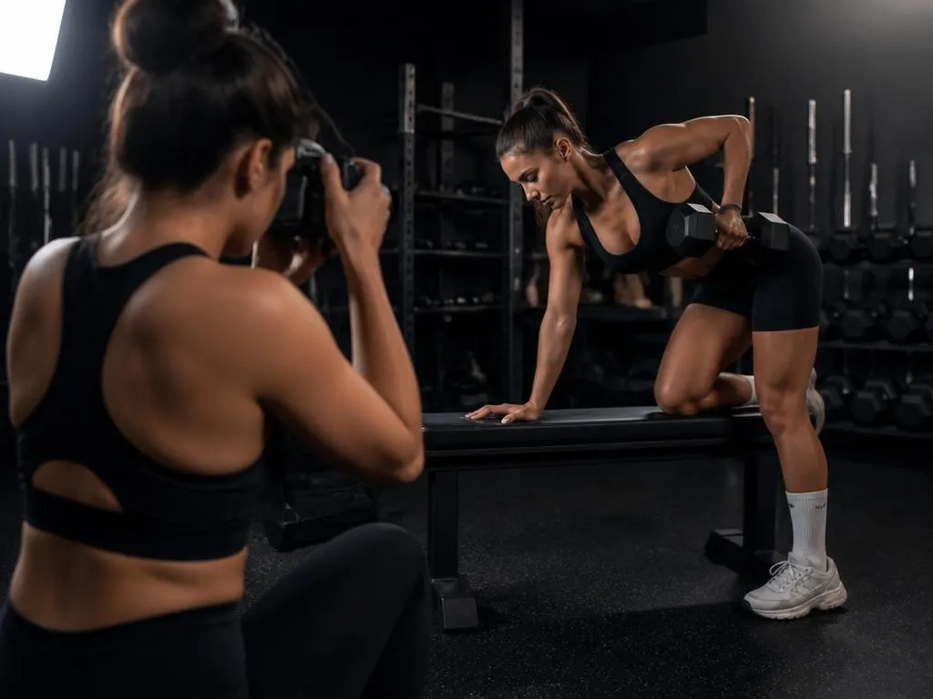 Profesjonalna fotografia sportowa na siłowni